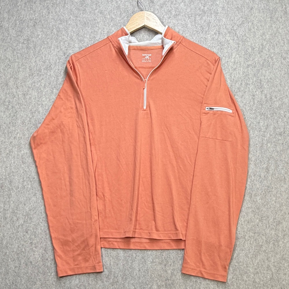 Horny Toad Pullover Quarter Zip Womens Large Orange Athleisure Gorpcore Hiking